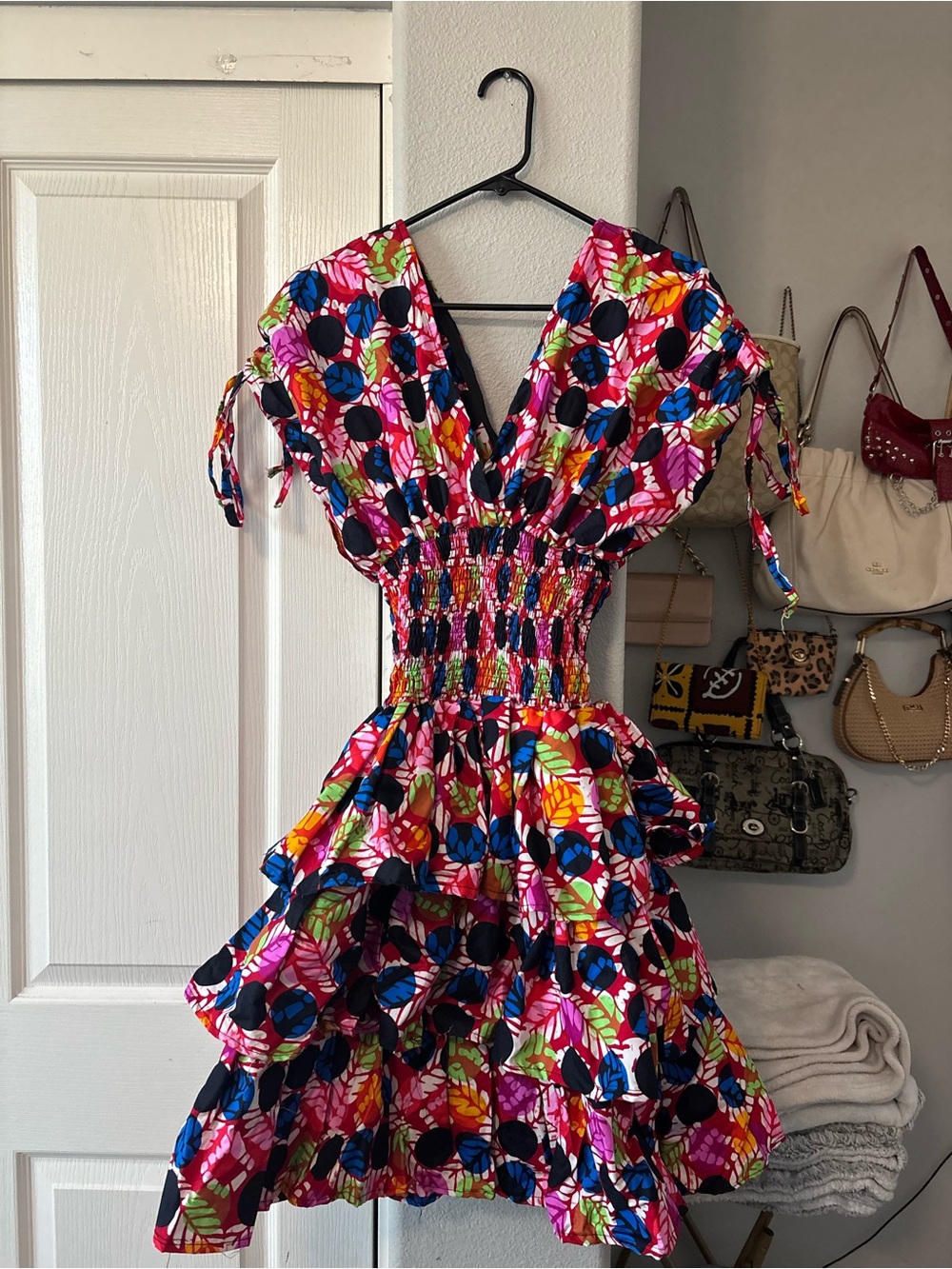 Colorful Floral Ruffled Sundress - Picture 4 of 4